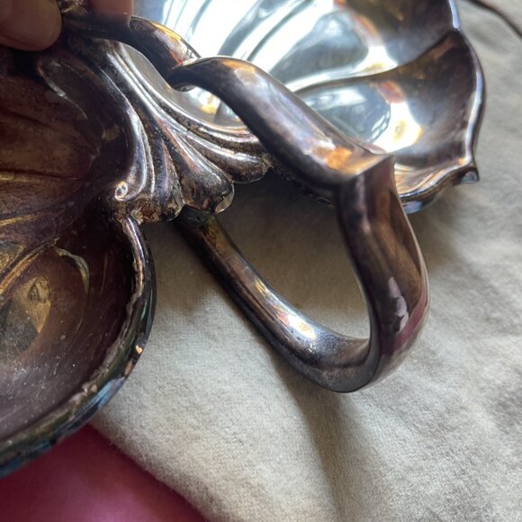 Vtg mcm Crescent Silver Leaf Tray 1950's Limited Edition #11 Bloomingdales - Picture 11 of 12